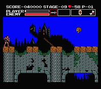 une photo d'Ã©cran de Vampire Killer sur MSX